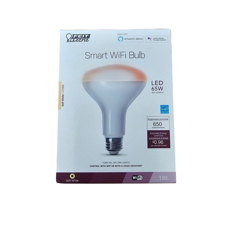 Smart wifi Bulb 65 Watt
 Soft White (Alexa and Google asst)